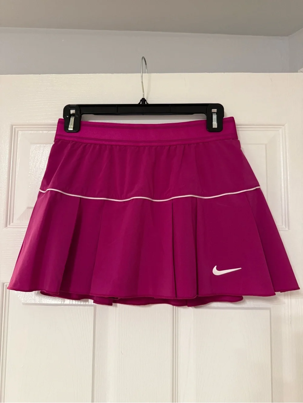 Nike Fuchsia Flared Tennis Skirt with White Swoosh